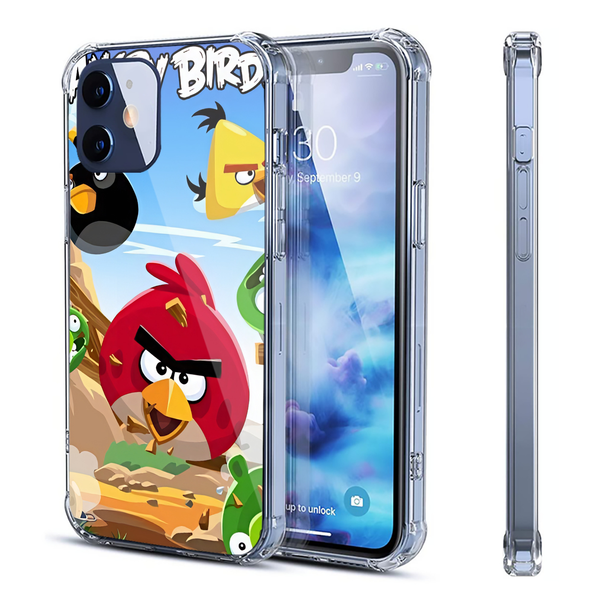 （画像用） Angry Birds アングリーバード 【iPhone 12シリーズ対応】透明スマホケース（クリアソフトケース）